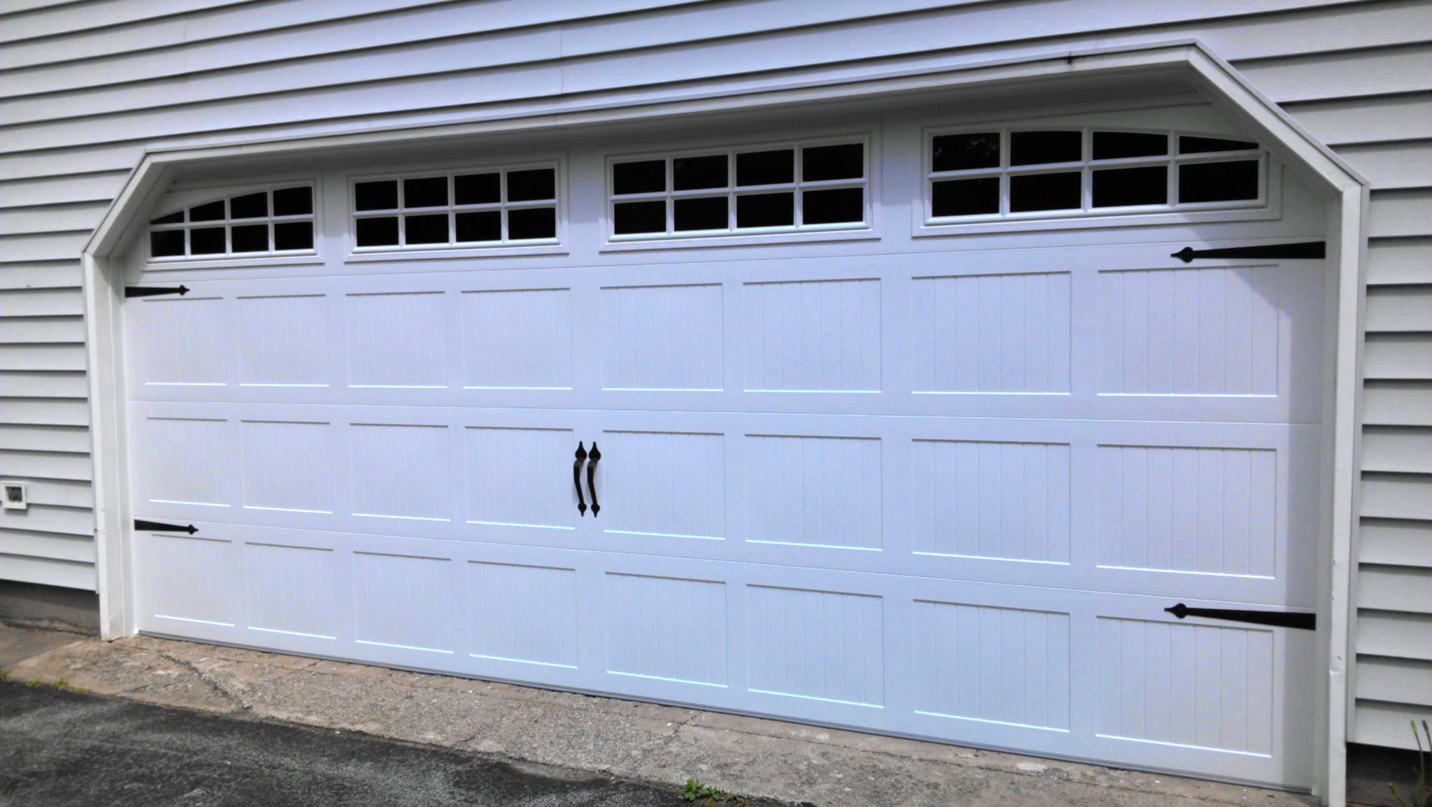 Stamped Carriage House Sunrise Door Woodworks