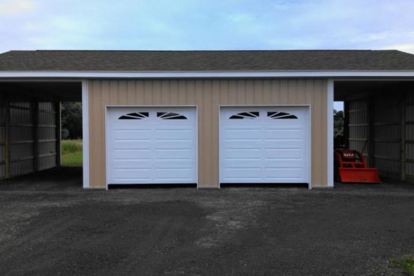 8x7 CHI Overhead Doors w-Sunburst Decorative Inserts Gasport NY