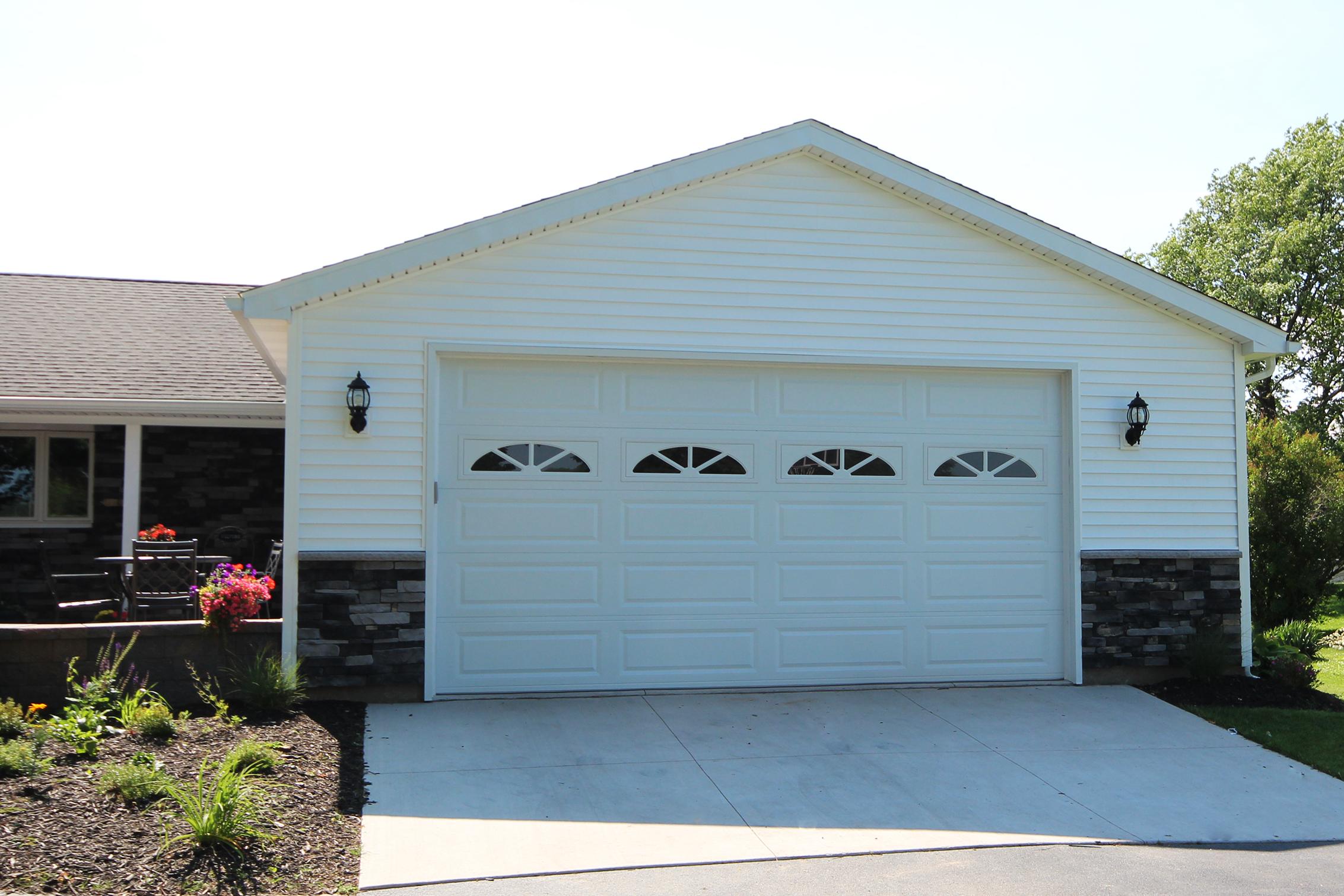 Residential Garage Door - CHI Long Panel 16x8 w-Sherwood Decorative Inserts
